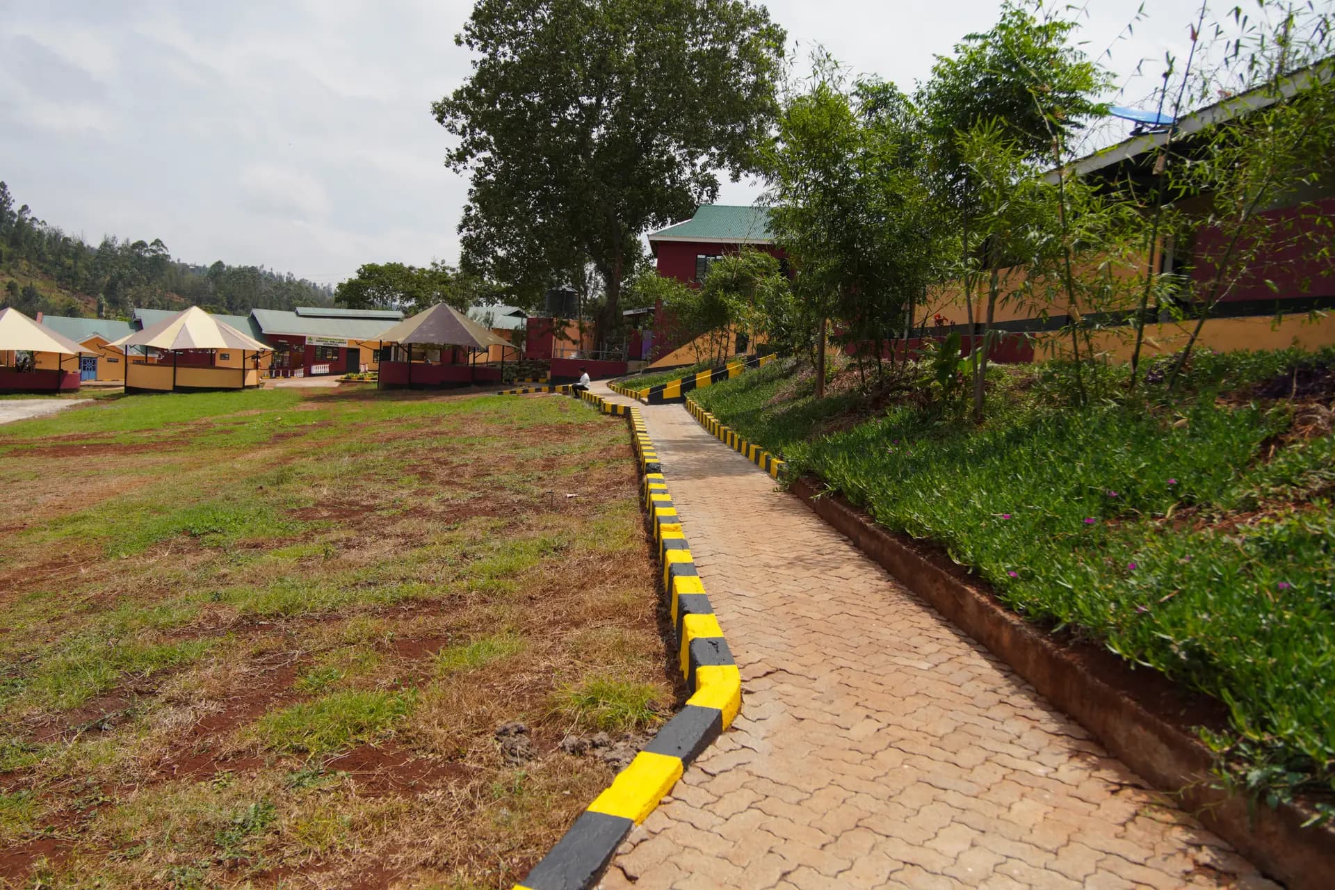 A landscaped healing path and green recovery environment at ARS.